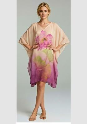 Multicolor Printed Cotton Kaftan