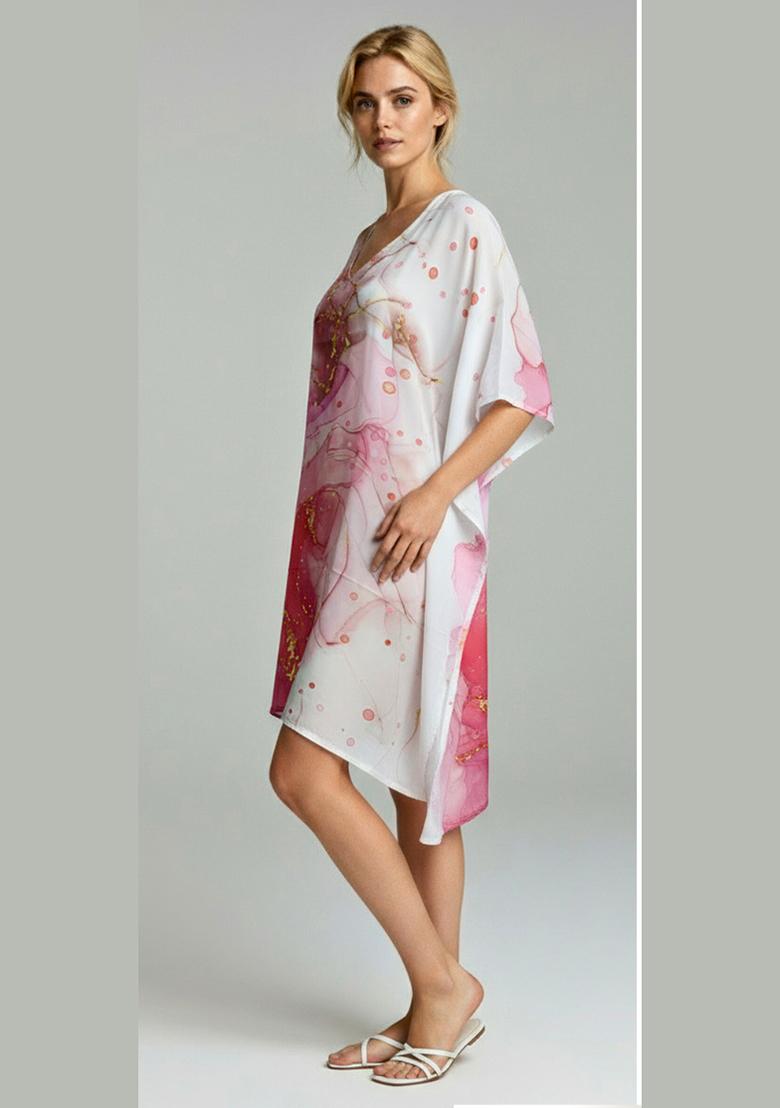 Multicolor Printed Cotton Kaftan - Indya