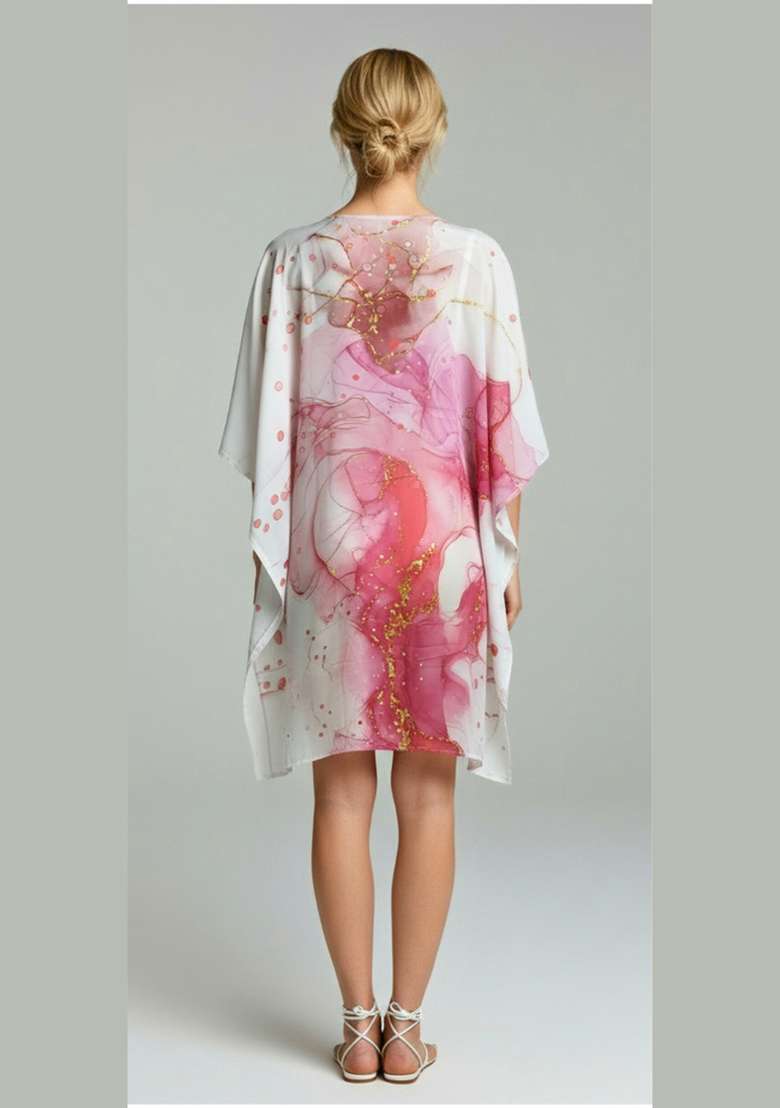 Multicolor Printed Cotton Kaftan - Indya