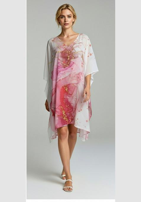 Multicolor Printed Cotton Kaftan