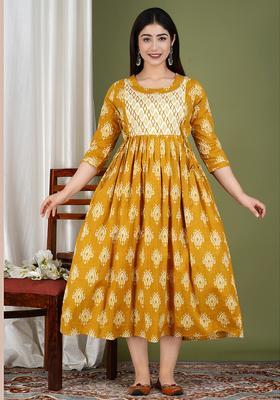 Grey Printed Cotton Maternity Maxi Dress