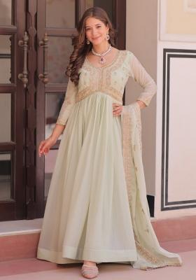 Pista Embroidery Georgette Gown