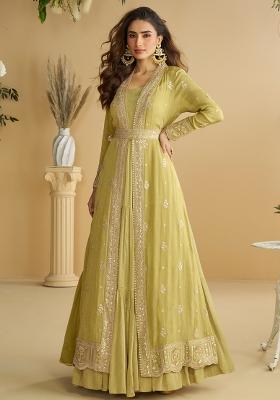 Perrot Embroidery Silk Gown