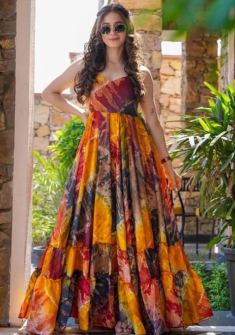 Multicolor Digital Print Rayon Kurta