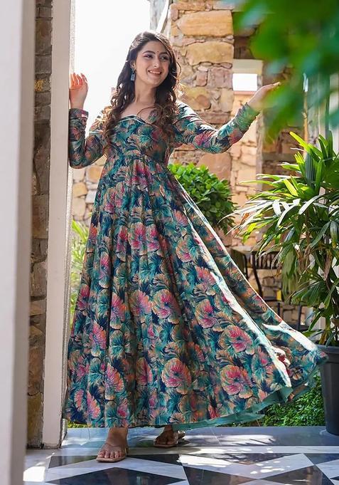 Multicolor Digital Print Rayon Kurta