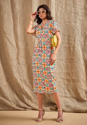 Yellow Printed Cotton Dress