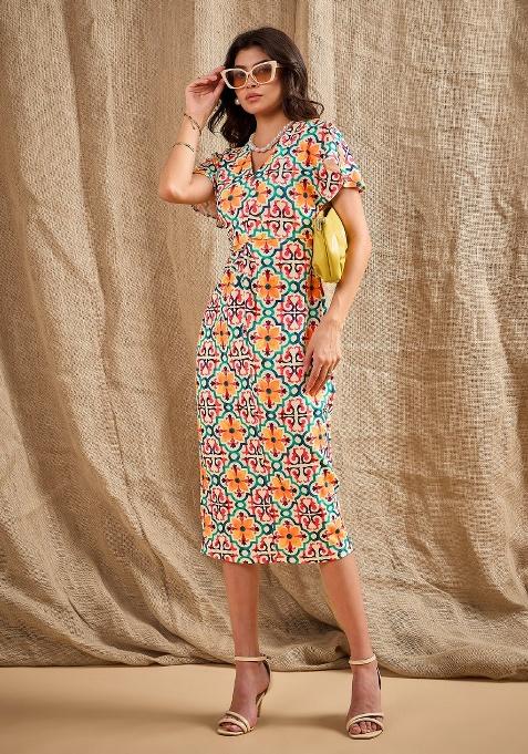 Yellow Printed Cotton Dress