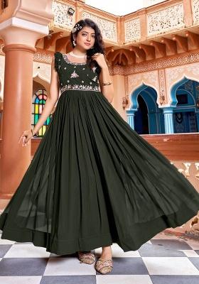 Mahendi Sequence Georgette Gown