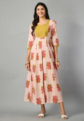 Pink Printed Cotton Dress