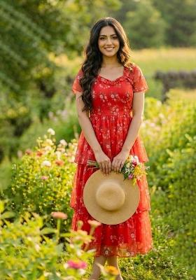 Multicolor Printed Georgette Dress