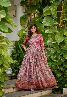 Multicolor Printed Silk Dress