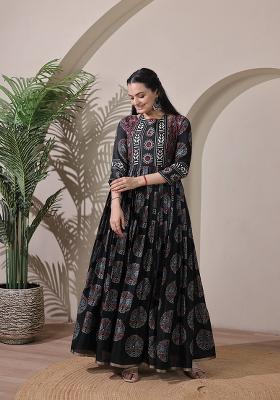 Multicolor Printed Silk Dress