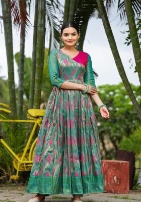 Multicolor Printed Silk Dress