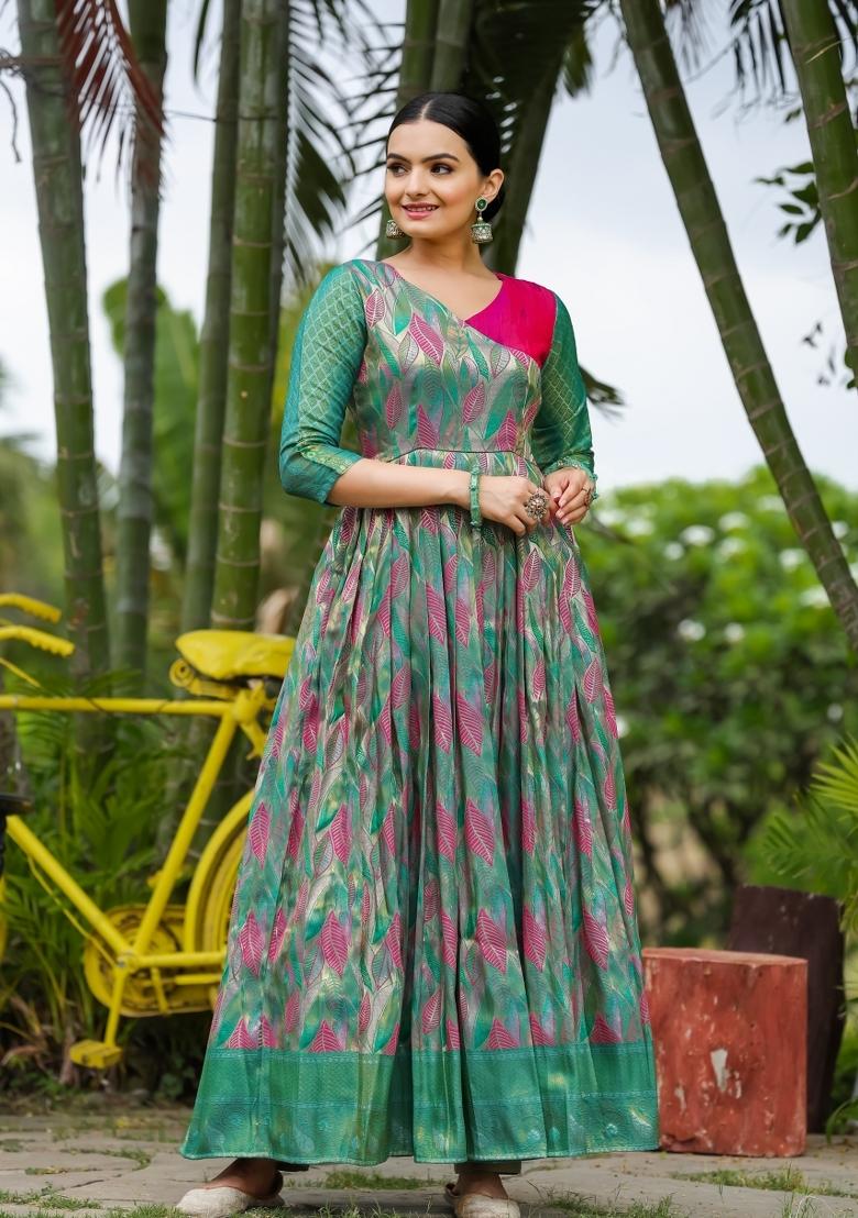 Multicolor Printed Silk Dress - Indya