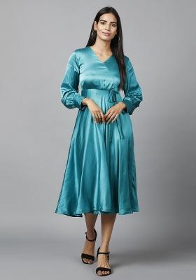 Green Satin Dress