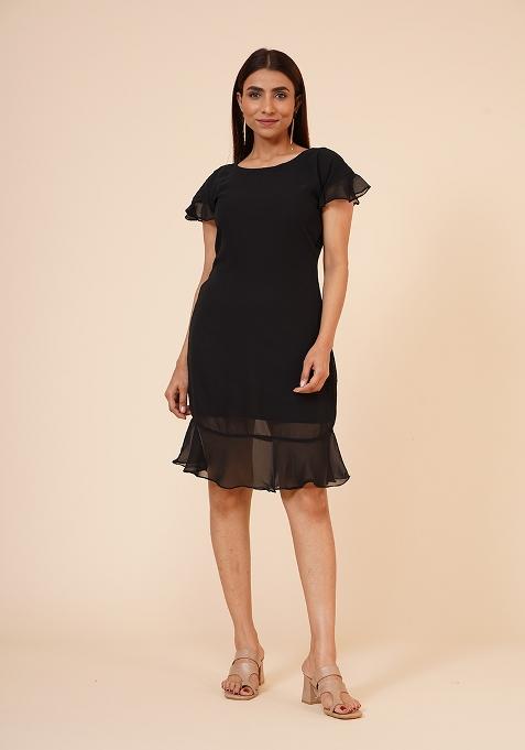 Black Georgette Dress