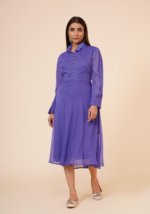Mauve Chiffon Dress