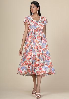 Multicolor Rayon Dress
