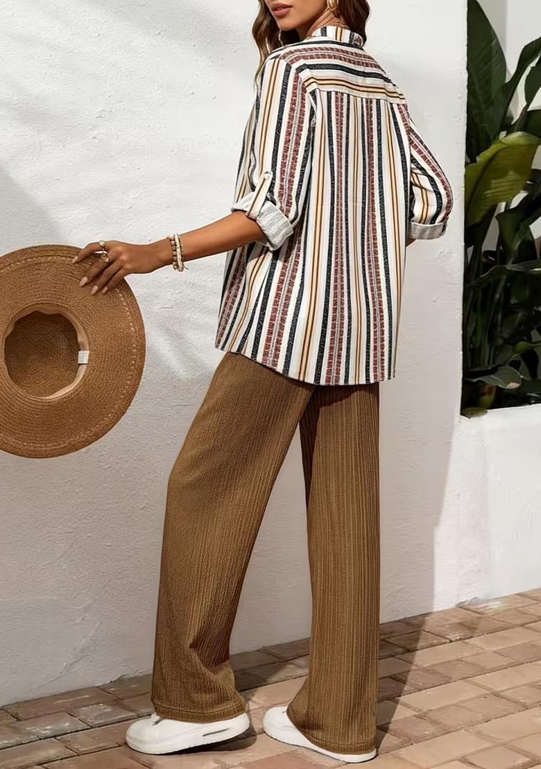 Multi Printed Lyocell Co Ord Set - Indya
