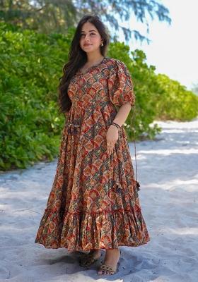 Multicolor Printed Rayon Kurta