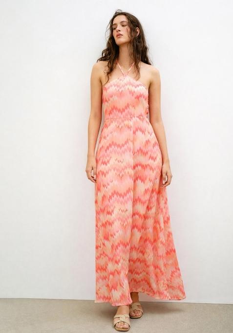 Orange Printed Dress