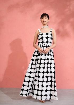 Black Printed Cotton Dress