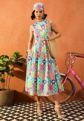 White Printed Poplin Dresses