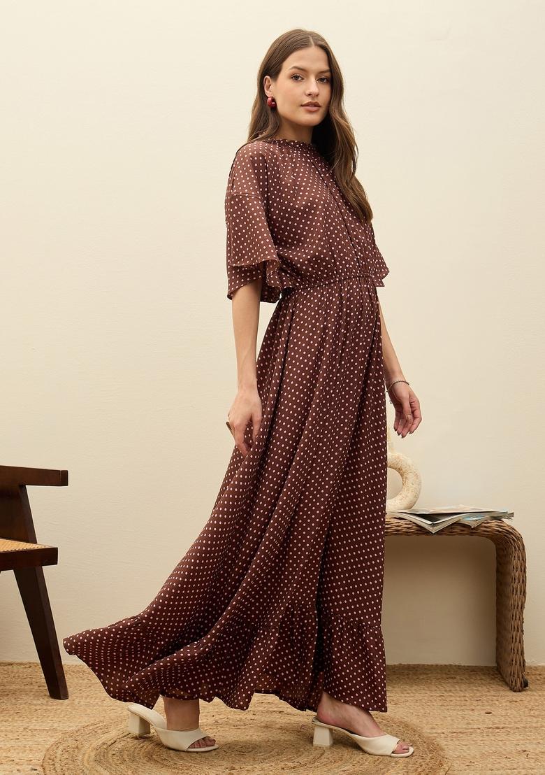 Brown Printed Summer Cool Dresses