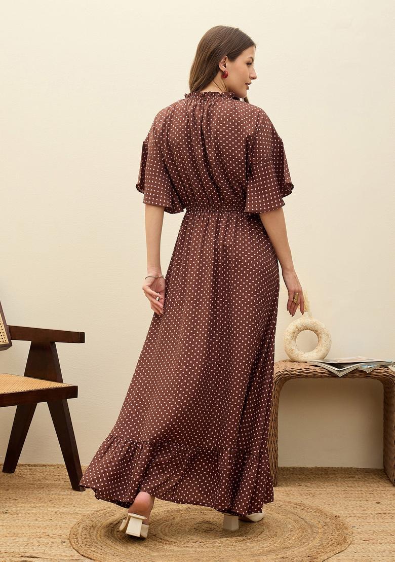 Brown Printed Summer Cool Dresses