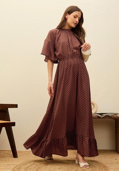 Brown Printed Summer Cool Dresses
