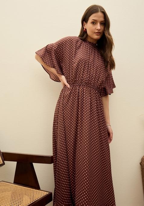 Brown Printed Summer Cool Dresses