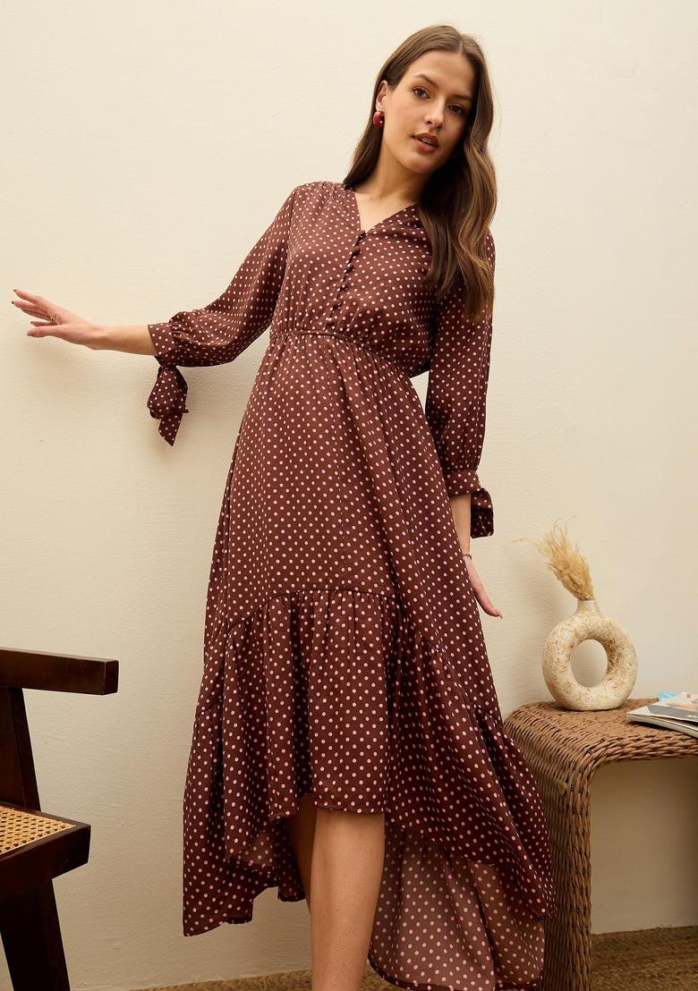 Brown Printed Summer Cool Dresses