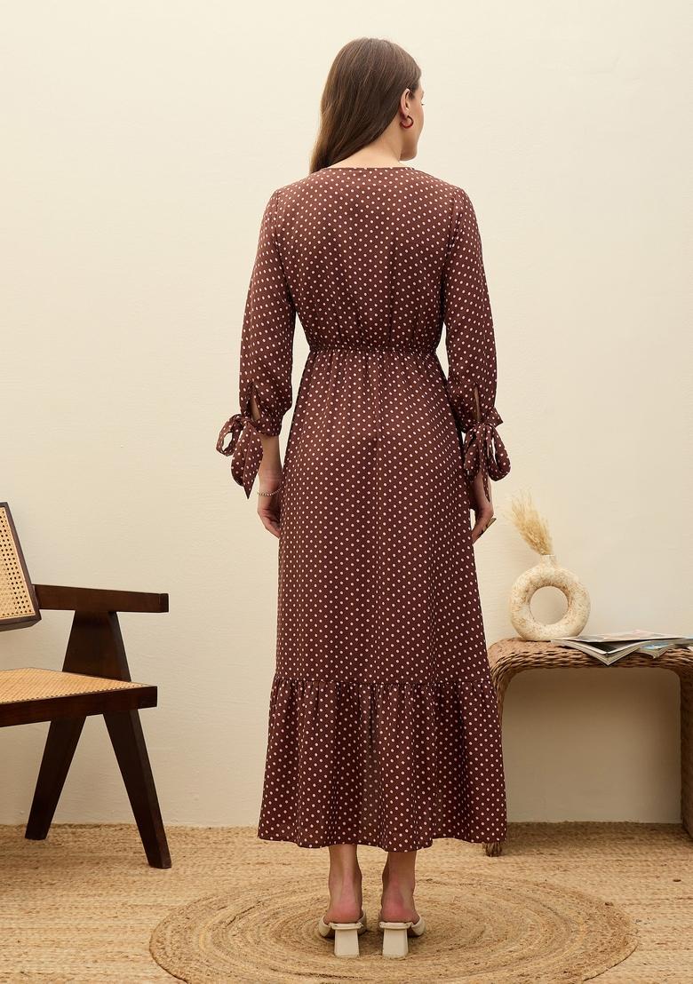 Brown Printed Summer Cool Dresses