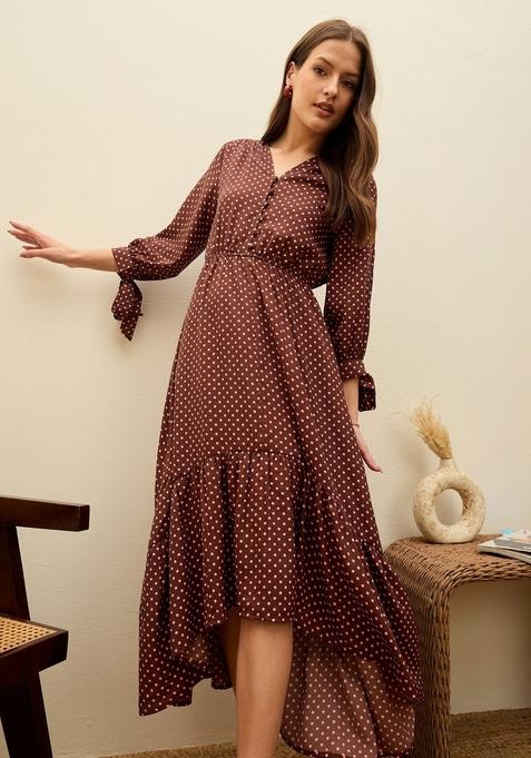 Brown Printed Summer Cool Dresses