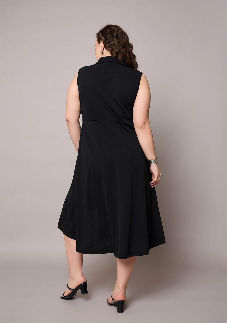 Black Embroidered Canton Dresses
