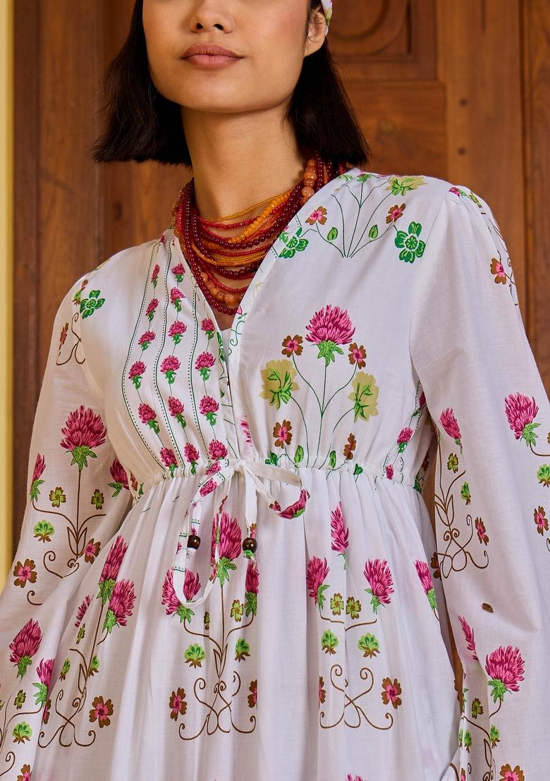 White Embroidered Cotton Dresses