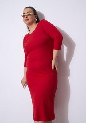 Red Embroidered Cotton Dresses