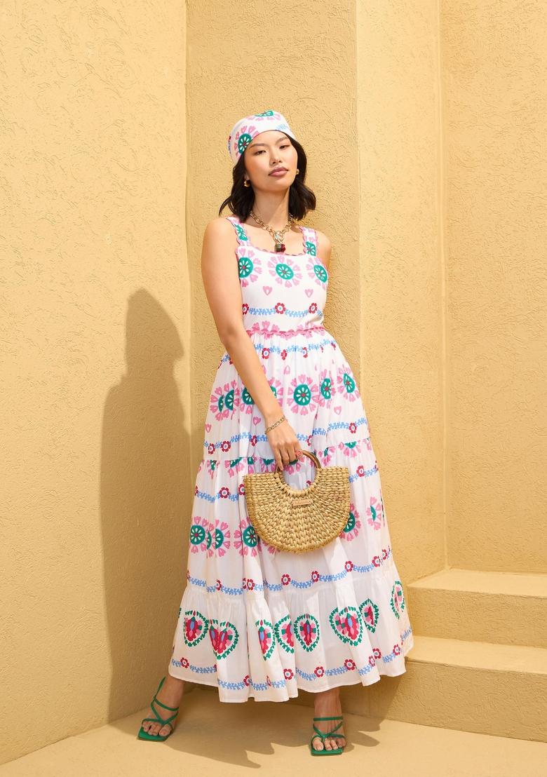 White Embroidered Cotton Dresses