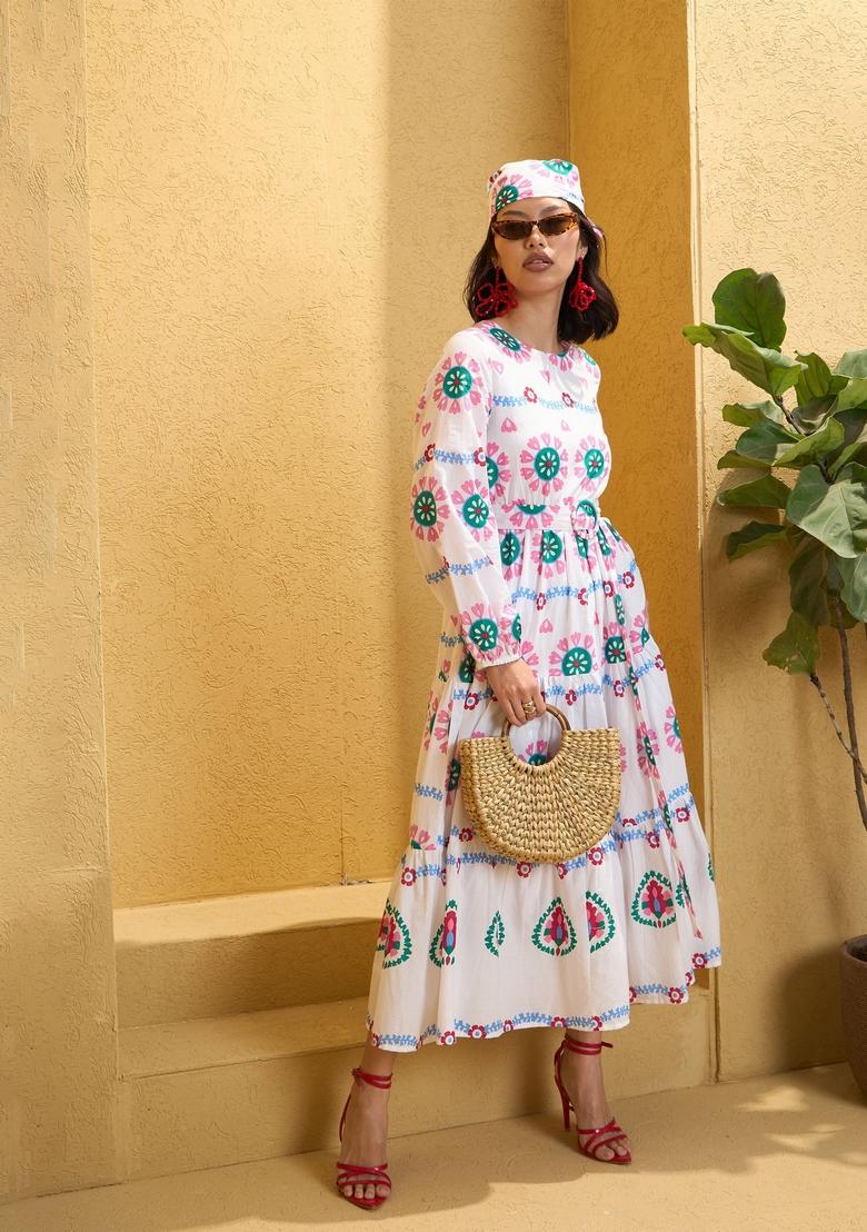 White Embroidered Cotton Dresses