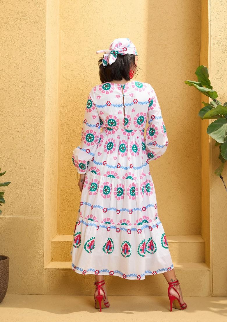 White Embroidered Cotton Dresses
