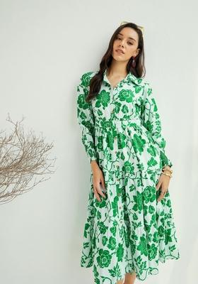 White Embroidered Cotton Dresses