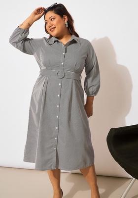 Black Embroidered Cotton Dresses