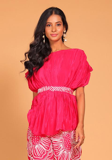 Multicolour Embroidered Pure Silk Kurta Set