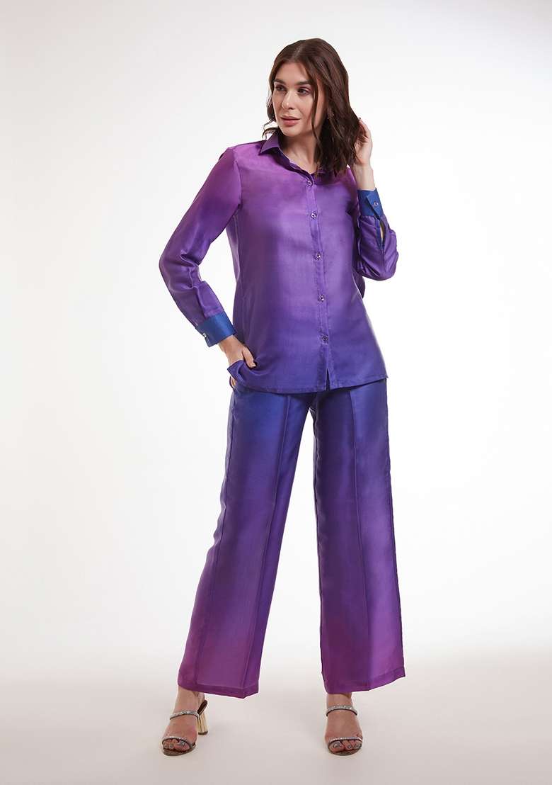 Multicolour Tie And Dye Net Co Ord Set for Diwali | Wedding & Festive Wear - Indya