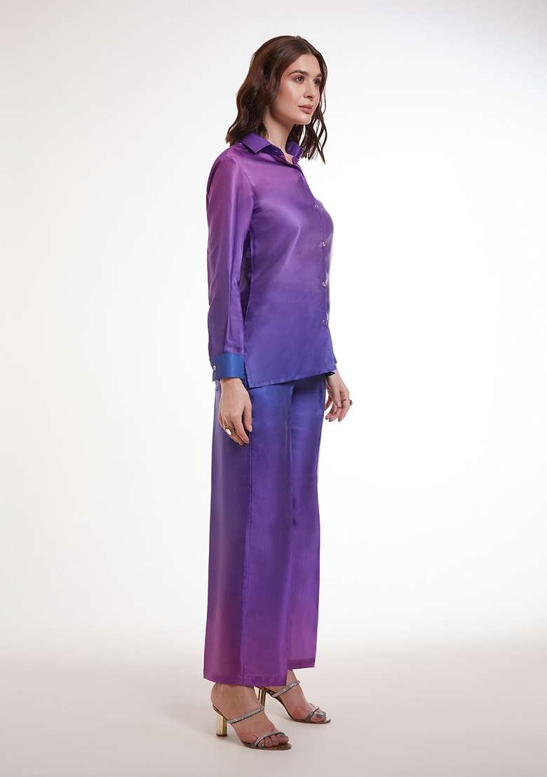 Multicolour Tie And Dye Net Co Ord Set for Diwali | Wedding & Festive Wear - Indya