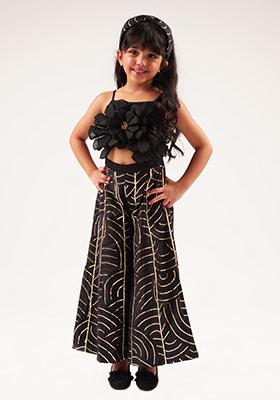 Black Floral Embroidered Jumpsuit