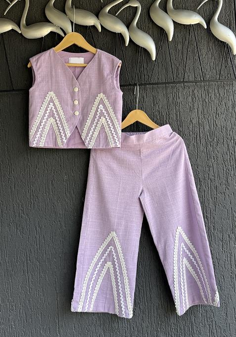 Lavendar Co Ord Set For Girls