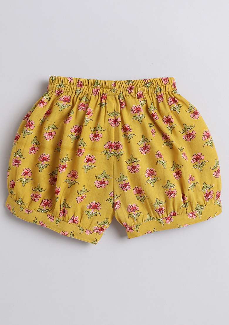 Red Printed Rayon Co Ord Set For Girls - Indya