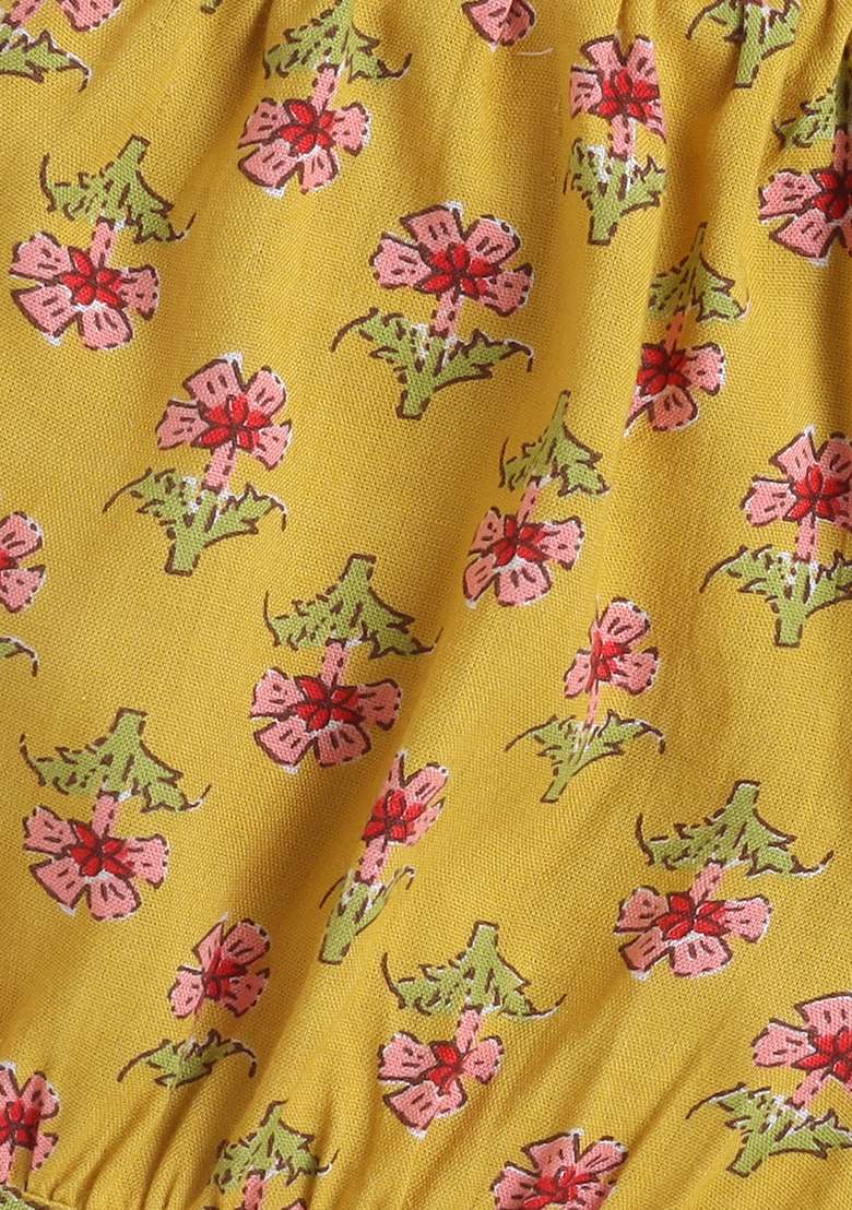 Red Printed Rayon Co Ord Set For Girls - Indya