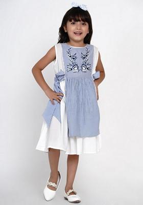 Blue Striped Cotton Dress